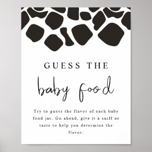 BRYNDLE Moderne Kuh Print Raten Sie das Baby Food  Poster