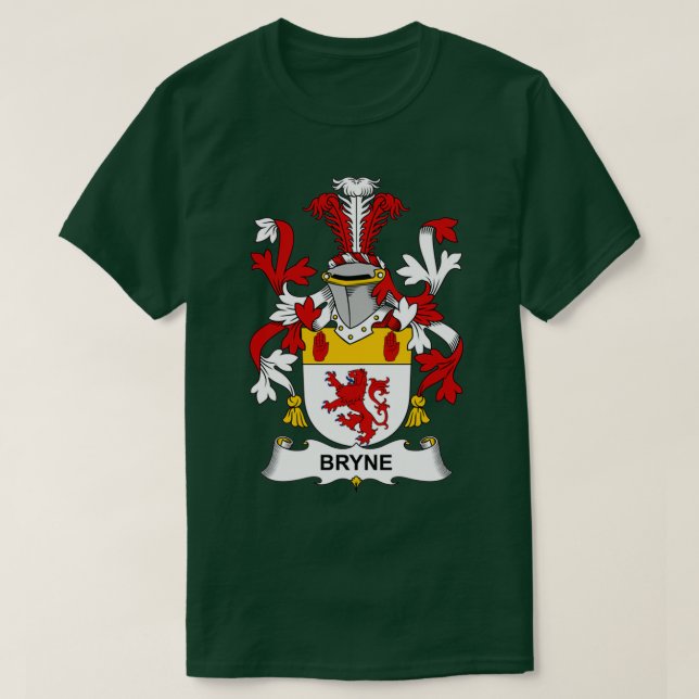 Bryne Coat of Arms Familienwappen T-Shirt (Design vorne)