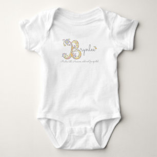 Brynlee Girls Name bedeutet B-Monogramm-Baby-Bekle Baby Strampler
