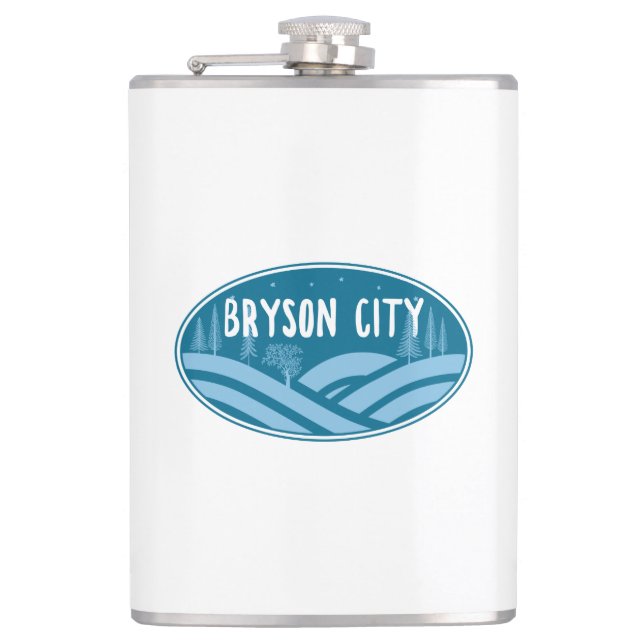 Bryson City North Carolina Außenbereich Flachmann (Vorderseite)