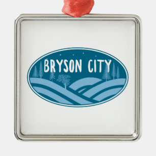 Bryson City North Carolina im Freien Ornament Aus Metall