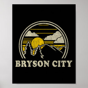 Bryson City North Carolina Nc T-Shirt Vintage Hiki Poster