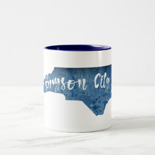 Bryson City North Carolina Wood Grain Zweifarbige Tasse