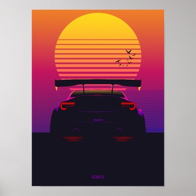 BRZ Synthwave Poster (Vorne)