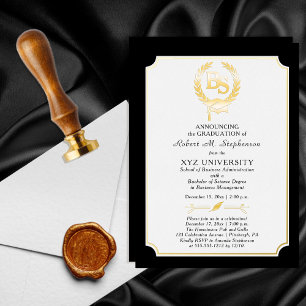 BS - Bachelor of Science Degree Uni-Abschluss Folieneinladung
