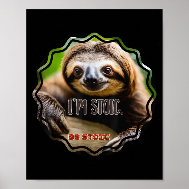 Bs Im Stoic Sloth Poster (Vorne)