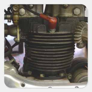 BSA A7 Motor Quadratischer Aufkleber