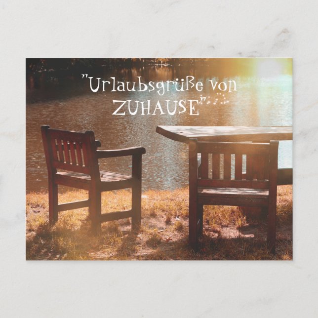 bsgrüße von Zuhause Postkarte (Vorderseite)