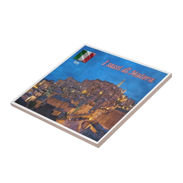 BSL017 MATERA, The Sassi of Matera, Fliese (Seite)