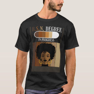 BSN-Nurse-Abschluss im Werden Schwarze Afro Melani T-Shirt