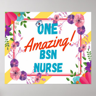 BSN Nurse Appreciation Geschenk Idee Poster