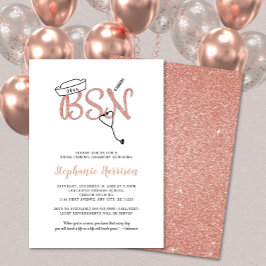 BSN Pinning Krankenschwester Abschluss Rose Gold e Einladung