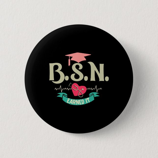 Bsn verdiente es als Krankenschwester Button (Vorderseite)