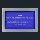 BSOD Gürtelschnalle - blauer Schirm des Todes<br><div class="desc">Das berüchtigte BSOD oder "der blaue Schirm des Todes" reproduzierten auf einer Gürtelschnalle.  Zeigen Sie ihnen,  dass ein BSOD ein Gurt sein kann!</div>