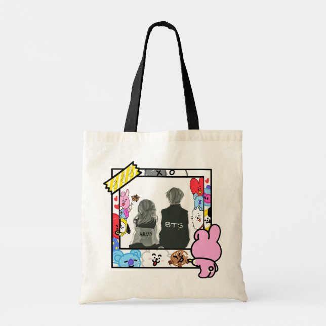 BT21-Armeepaar Tote Bag Tragetasche (Rückseite)
