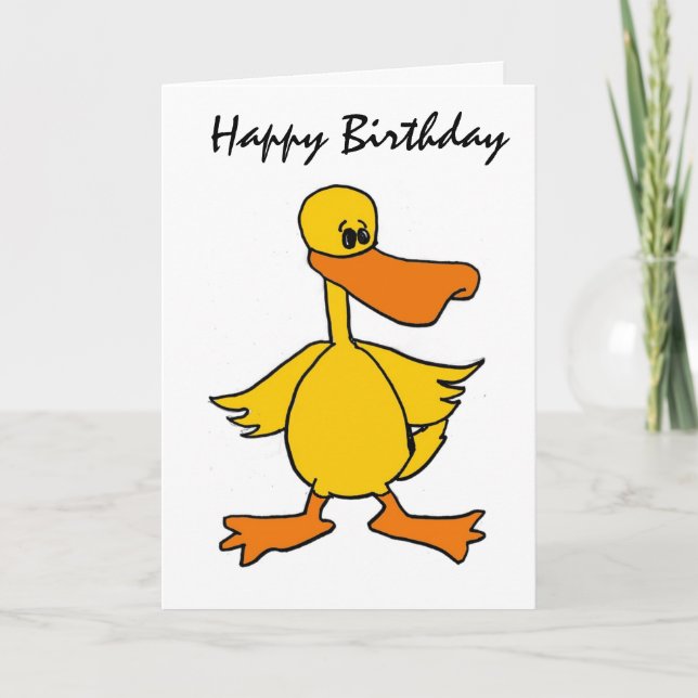 BT- Funny Duck Birthday Card Karte (Vorderseite)