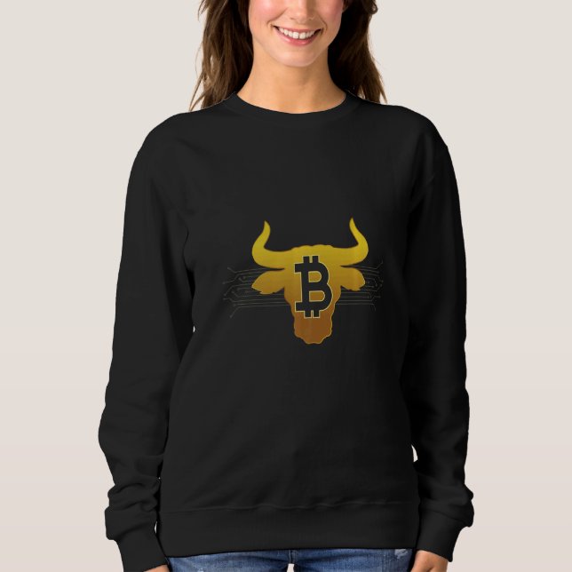 BTC Bitcoin Bull For Crypto Traders Sweatshirt (Vorderseite)