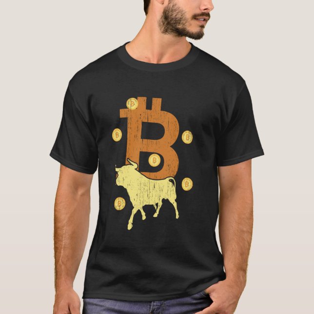 BTC Bitcoin-Hype Unterhaltsamer Krypto-Händler Min T-Shirt (Vorderseite)