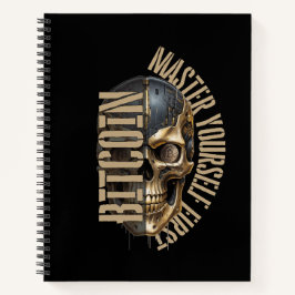 BTC Motivation | Totenkopf | Bitcoin Krypto  Notizbuch