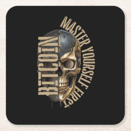 BTC-Motivation | Totenkopf | Bitcoin-Krypto  Rechteckiger Pappuntersetzer