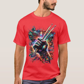 BTN124 Drumsticks Trommler Drumset Trommeln T-Shirt