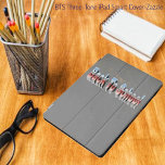 BTS-3-Ton iPad Pro Cover<br><div class="desc">Dieser bekannte, grafische Satz mit einem Bildungs-Thema wird in einem dreidimensionalen Effekt erstellt - mit 3-Tönigen Farben, rot, grau und blau.</div>