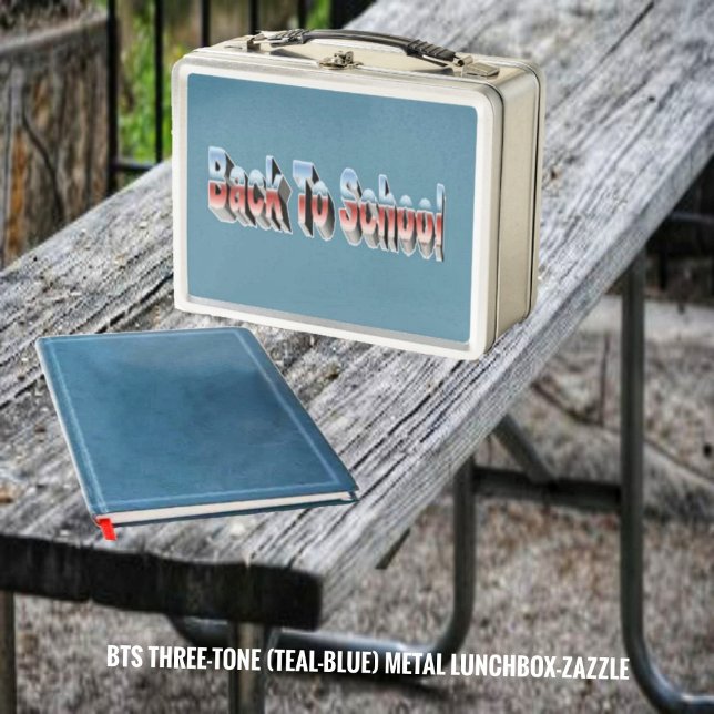 BTS dreitonig (Aquamarin-blau) Metall Brotdose (Von Creator hochgeladen)