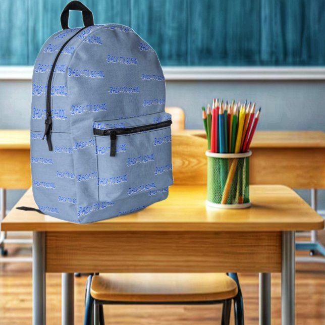 BTS Schatten-Blau Bedruckter Rucksack (This printed backpack, sets the tone for back to school vibes!)