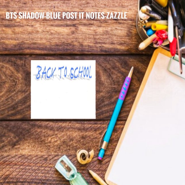 BTS Shadow-Blue Post-it Klebezettel (Von Creator hochgeladen)