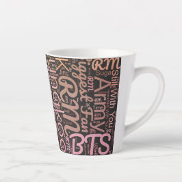 BTS Wortwolke-Tasse Milchtasse