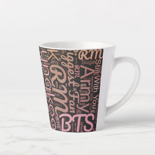BTS Wortwolke-Tasse Milchtasse