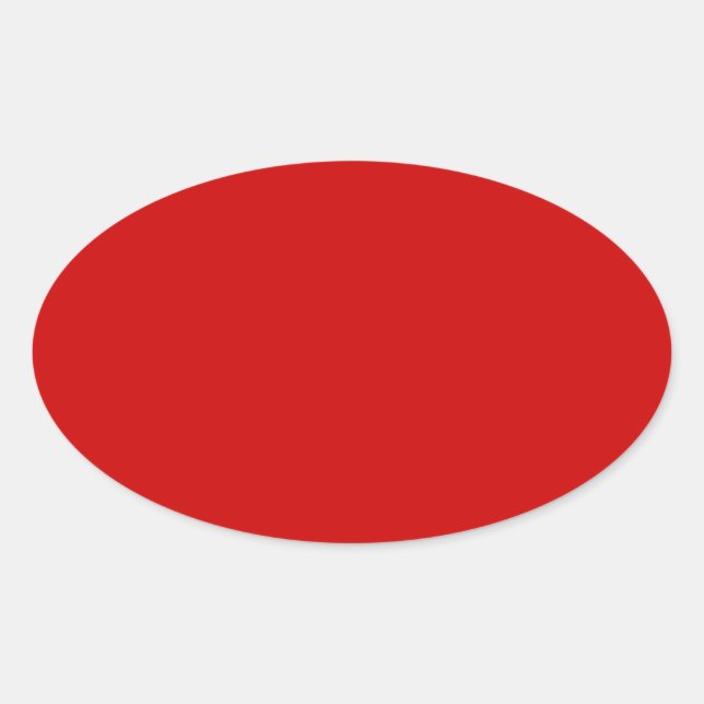 BU Red Ovaler Aufkleber (Vorderseite)