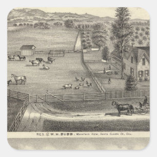 Bubb-Residenzen Quadratischer Aufkleber