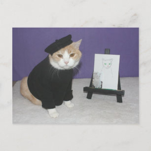Bubba, Chat d'artiste Postkarte