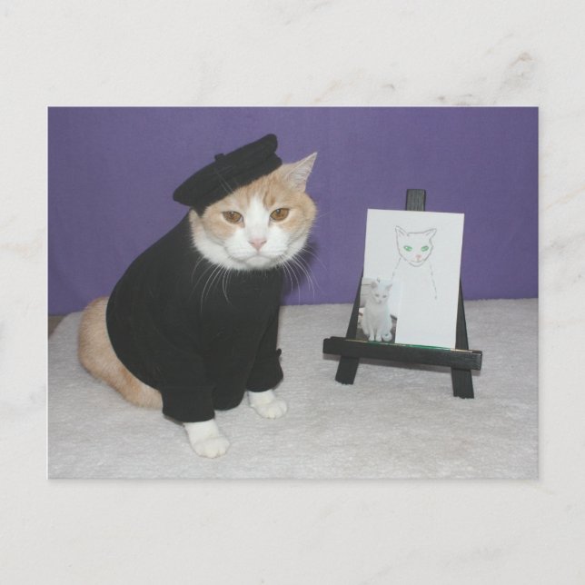 Bubba, Chat d'artiste Postkarte (Vorderseite)