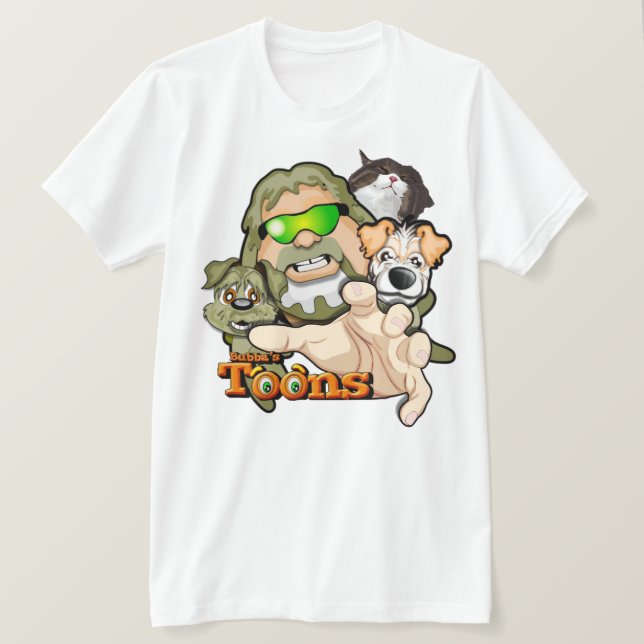 Bubba, Frodo, Nate und Simba, der Cat-T - Shirt (Design vorne)