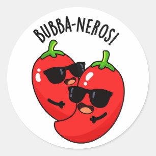 Bubba-neros Funny Habanero Pun Runder Aufkleber