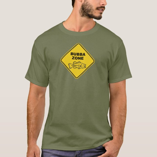 Bubba Zone Bass Fischen T-Shirt (Vorderseite)