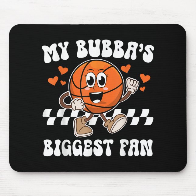 Bubbas Größte Fan Basketball Schwester von Basketb Mousepad (Vorne)