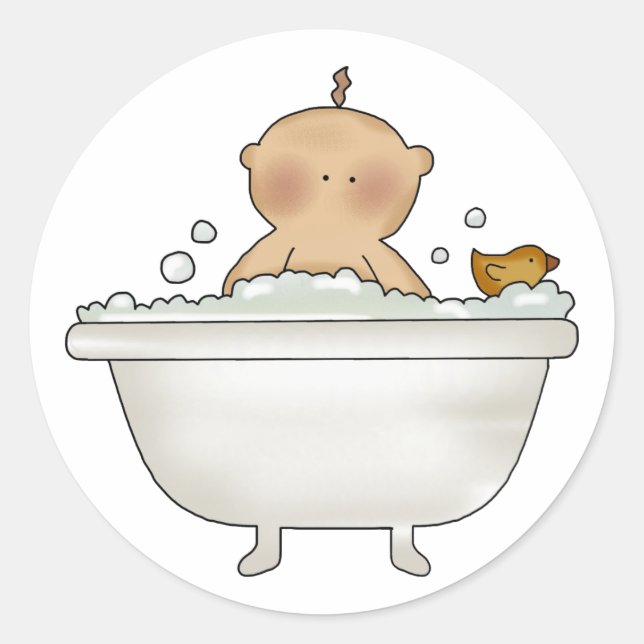 Bubble Bath Baby Stickers (Vorderseite)