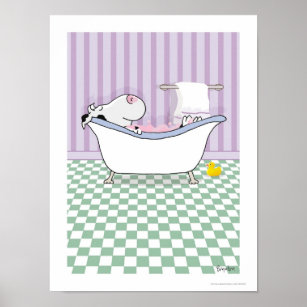 BUBBLE BATH COW Poster von Sandra Boynton