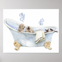 Bubble Bath Puppies Kitten Badewanne Badezimmer