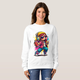 Bubble Beat Straßenmädchen Sweatshirt