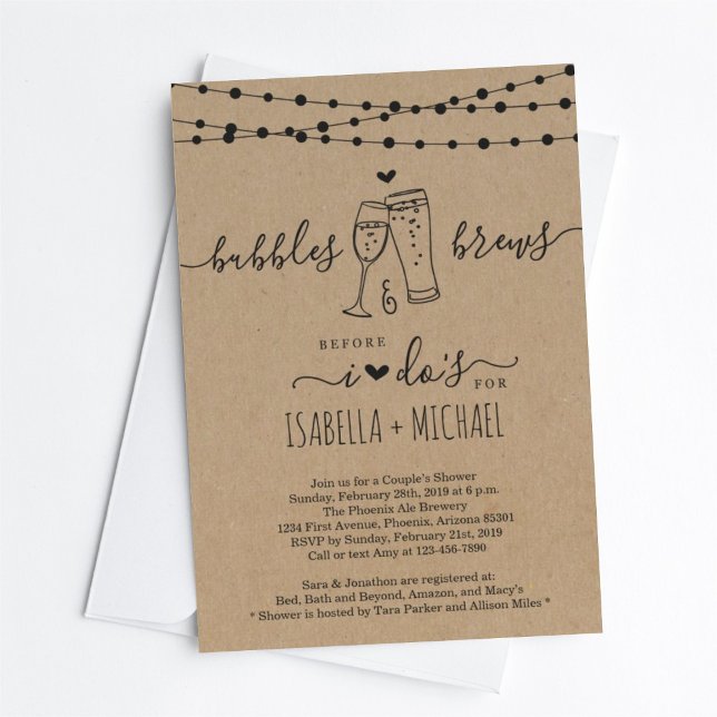 Bubble & Brew bevor ich ein paar Duschen einladen Einladung (Von Creator hochgeladen)