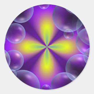 Bubble Fantasy Runder Aufkleber