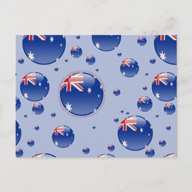 Bubble-Flagge Australiens Postkarte (Vorderseite)