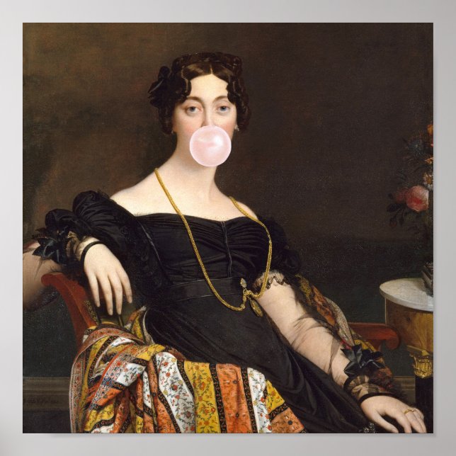 Bubble gum Diva Madame Ponselle Poster (Vorne)