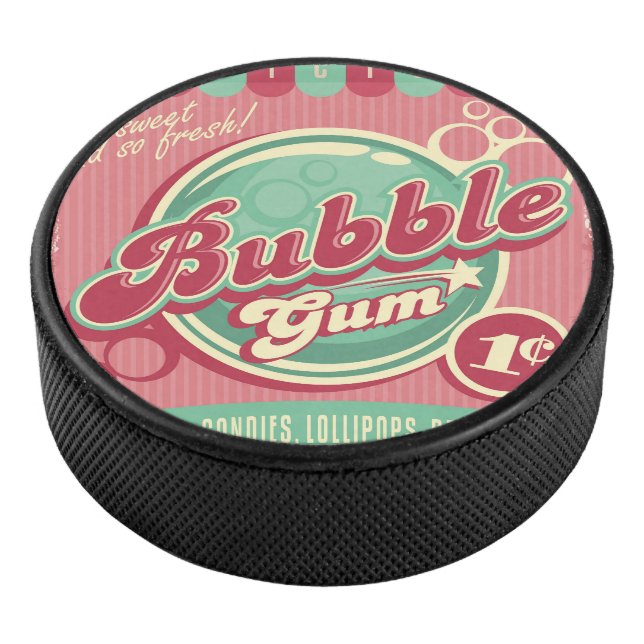 Bubble Gum Hockey Puck (3/4)