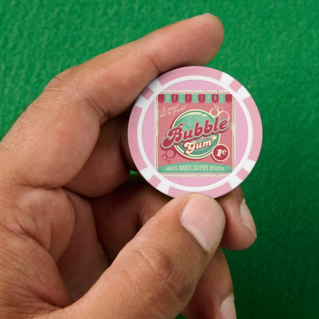 Bubble Gum Poker Chips (Hand)