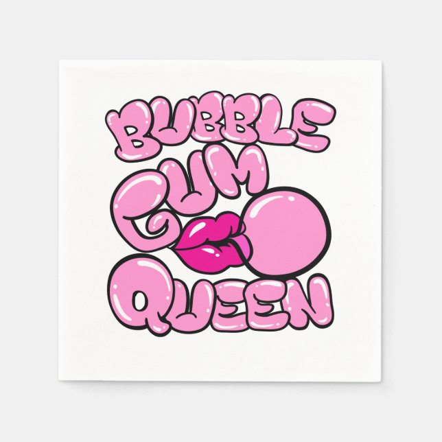 Bubble Gum Queen Bubblegum Serviette (Vorderseite)